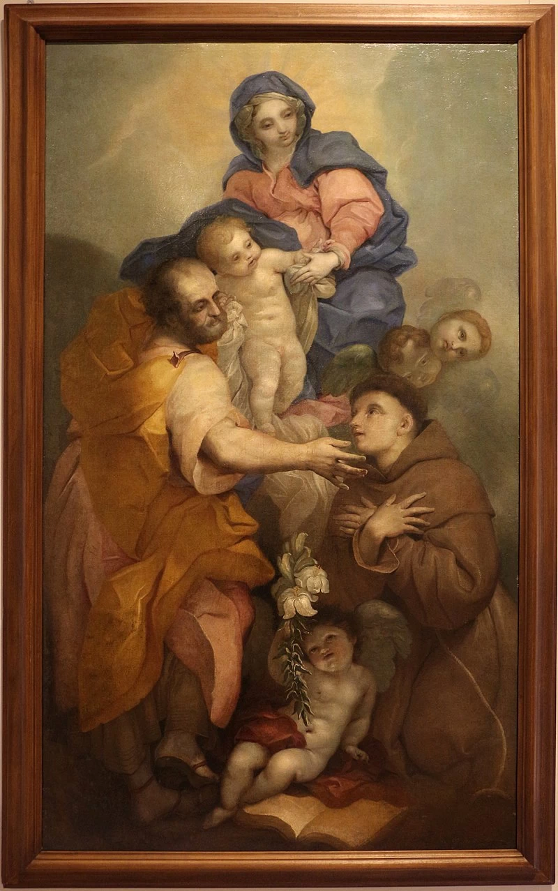  35-Paolo Pagani-sacra famiglia con s. Antonio da Padova 